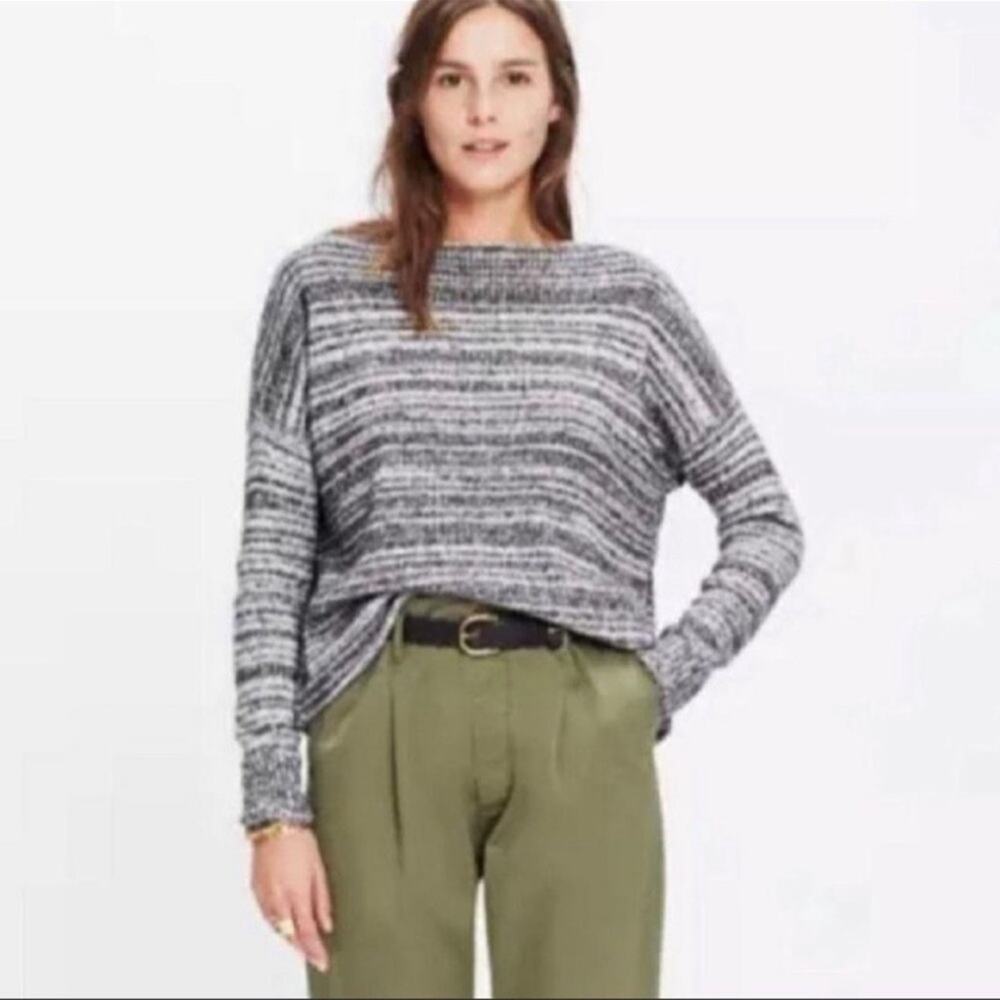 Madewell Threadmix Boatneck Sweater XS wool mohair yak blend